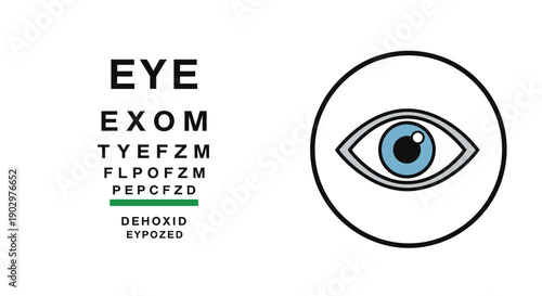 Eye Chart and Vision Symbol for Optometry and Ophthalmology
