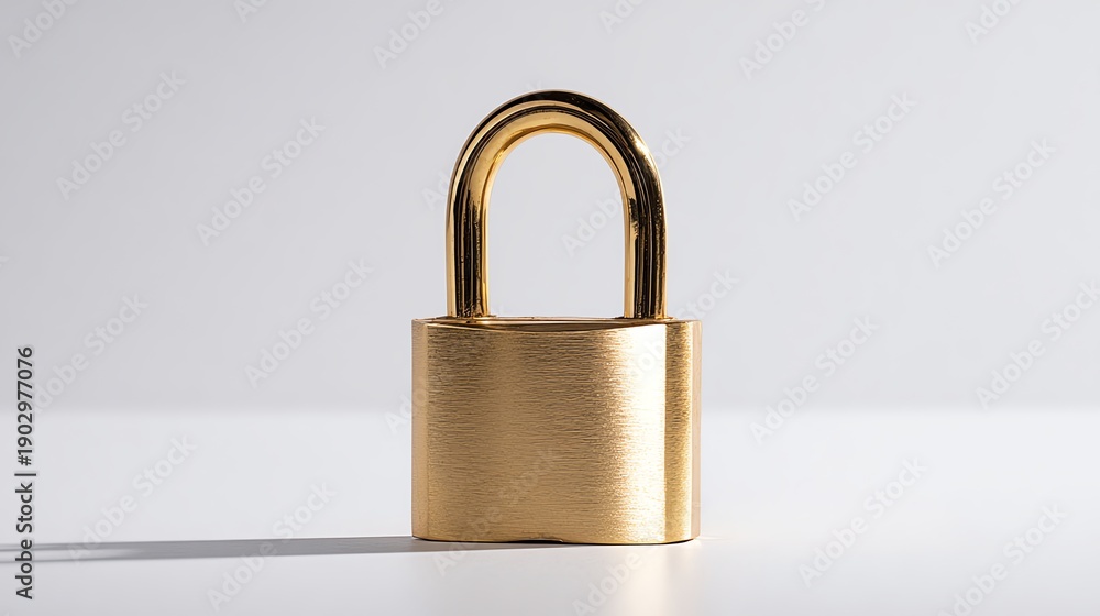 Naklejka premium Stock photo of Cybersecurity padlock concept on screen