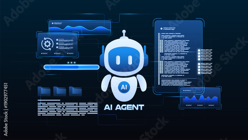 AI agent automation machine learning with coding, processing system, analytic flow and software development system.