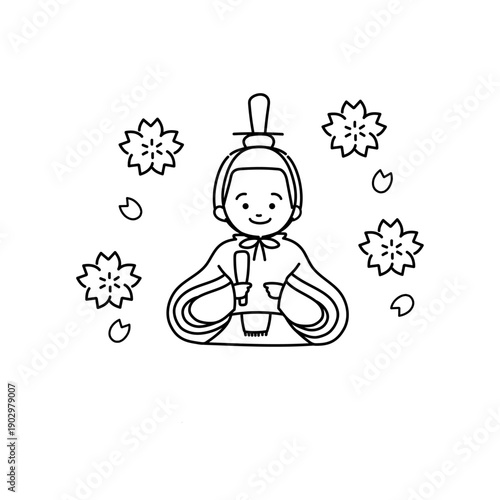 お内裏様(線画)