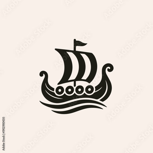 Viking Ship Logo