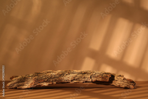 Tree bark on brown background