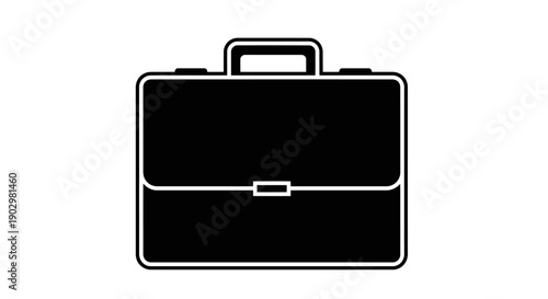 A briefcase sits closed on a surface indoors.