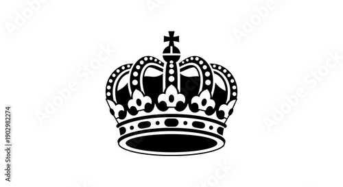 Royal Crown Illustration Featuring Ornate Details and Symbolism Representing Monarchy and Power