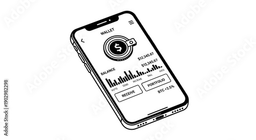 A smartphone displaying an audio application interface with music controls and waveform illustration