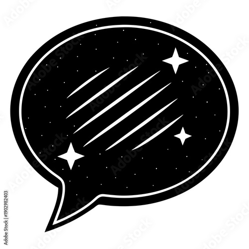 Minimal comment bubble icon ideal for social platforms, app buttons, and digital interaction graphics.