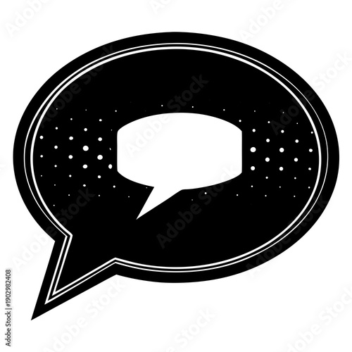 Simple comment icon designed for messaging, feedback, chat features, and UI elements.