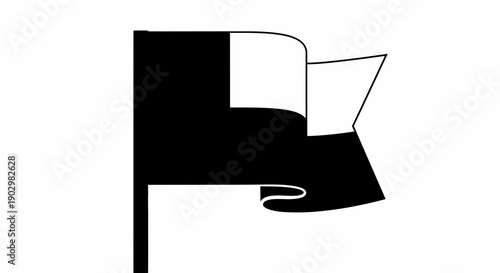 A minimalist illustration of an open book with pages turning, symbolizing knowledge and reading, from a straightforward viewpoint