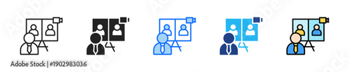 Vc Meeting Icon Set Multiple Style Collection