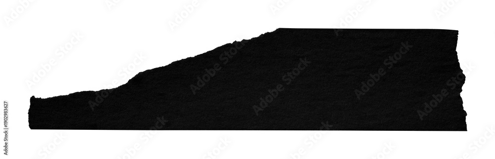 Fototapeta premium black crumpled torn tape isolated on transparent background.
