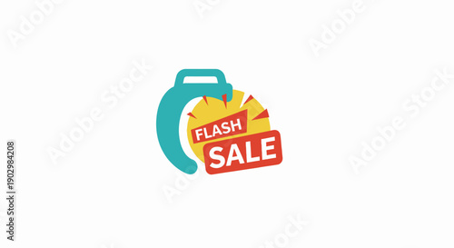 Dynamic flash sale promotion icon for limited-time shopping deals and urgent special offers