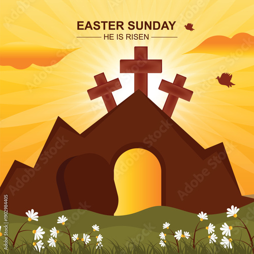 Happy easter sunday Background