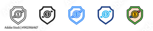 Protectionism Icon Set Multiple Style Collection