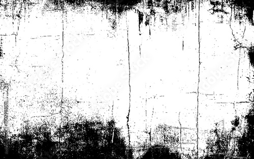 Distress grunge texture wall with black border