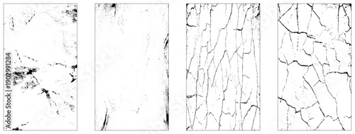 Grunge vector is black and white. Abstract monochrome texture collection.