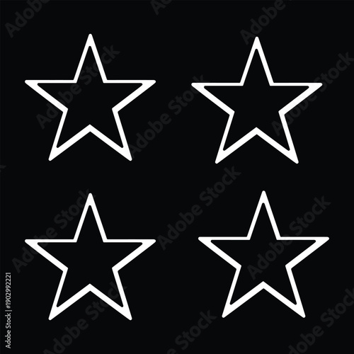 Set of diverse star shapes and icons, perfect for adding sparkle to designs.