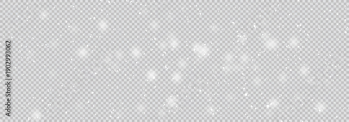Christmas snowflakes on a transparent background. Snow flakes, snow background. Heavy snowfall, snowflakes in different shapes