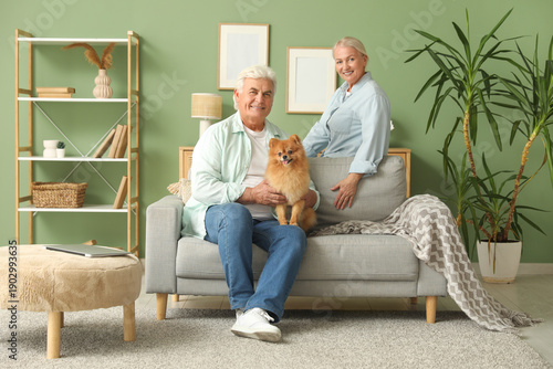 Happy senior couple with ad...