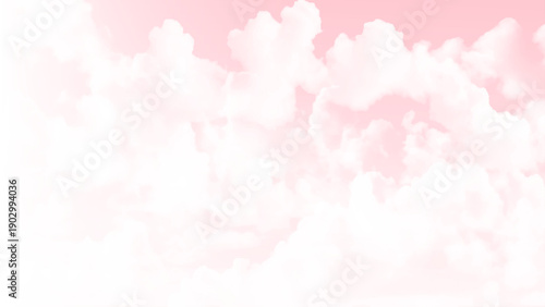 Bright Pink Sky with White Cloud background: A Clear Summer Day winter cloudy and Nature Beauty texture, Horizon air in summer day. abstract Landscape 