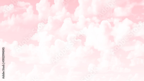 Bright Pink Sky with White Cloud background: A Clear Summer Day winter cloudy and Nature Beauty texture, Horizon air in summer day. abstract Landscape 