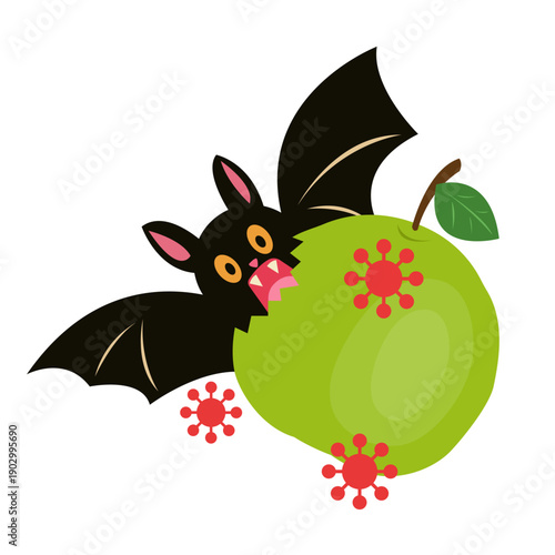 bat zoonosis. nipah virus transmission concept
