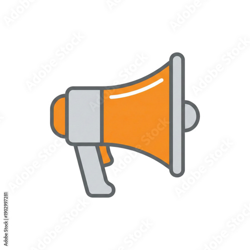 Megaphone Vector Icon Isolated on White Background
