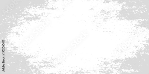 An aged grey cement wall with a grungy texture and a vintage paper frame design creates a rough, dirty abstract background surface