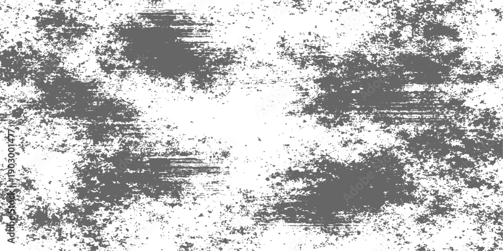 Fototapeta premium Vintage black ink paint on an old textured paper wall creates an abstract grunge background design with a dirty vector pattern and a decorative border frame