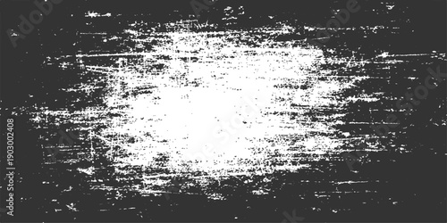 An abstract black grunge background features a vintage ink splash pattern and a dirty textured paint border to create a grungy wall art design for a unique vector illustration wallpaper