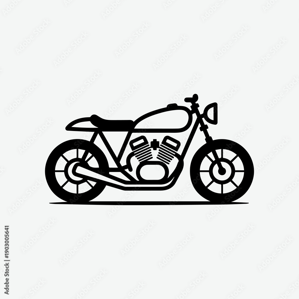 Obraz premium Minimal black and white vector illustration 4.eps