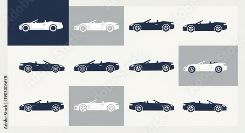 Collection of Convertible Sports Cars in Various Colors.