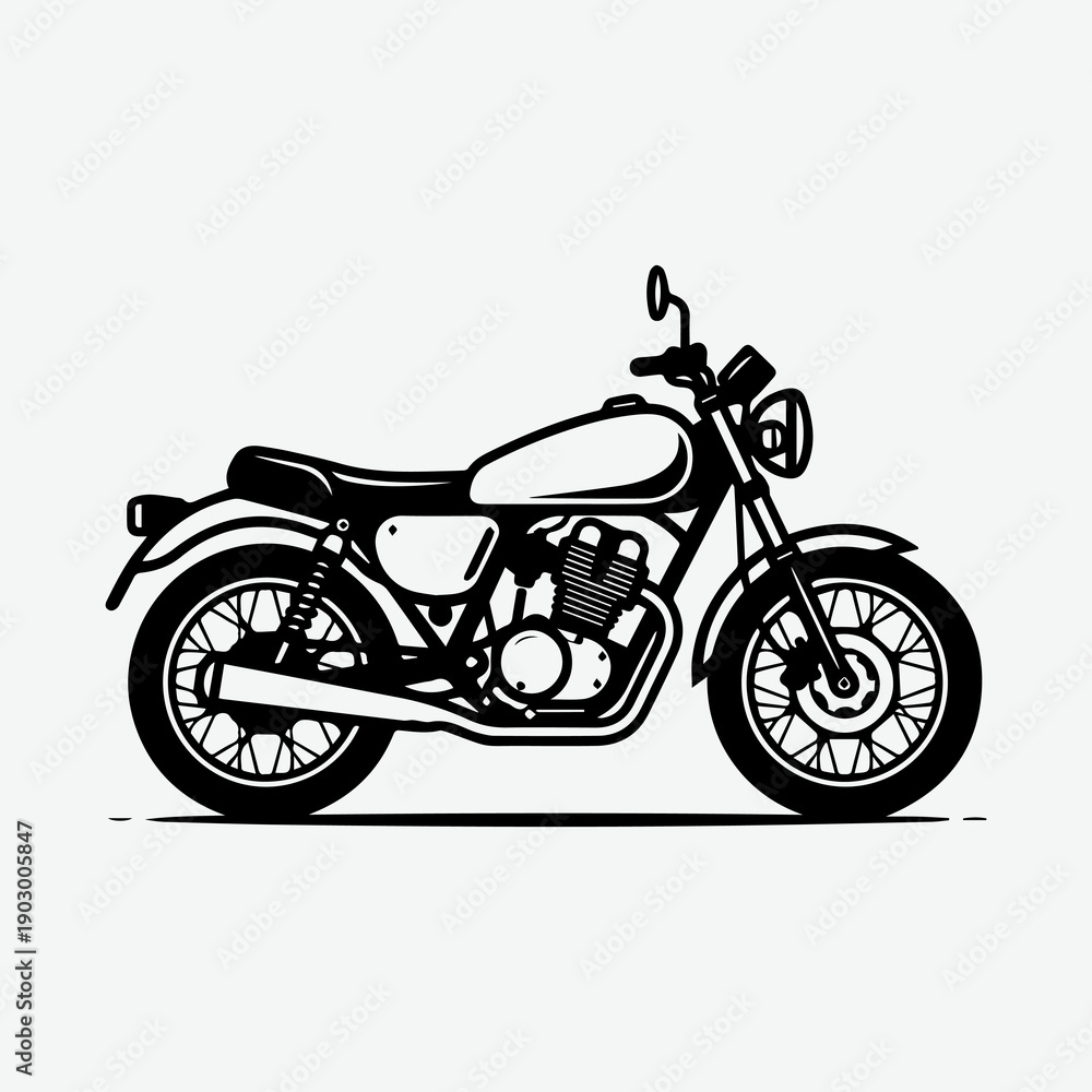 Fototapeta premium Minimal black and white vector illustration 7.eps