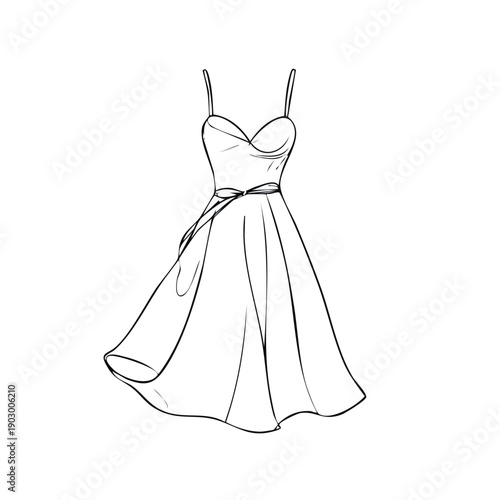 Elegant white dress with sweetheart neckline and bow detail