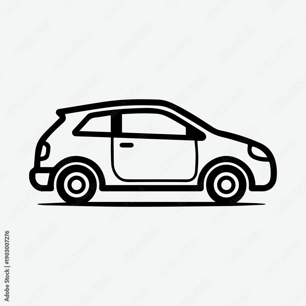 Fototapeta premium Minimal black and white vector illustration 19.eps