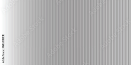 Acrylic satin corrugated glass texture light gray background. Blurred soft ribbed transparent striped door window overlay. Metal silver reeded polycarbonate sheet. Abstract vertical gradient pattern