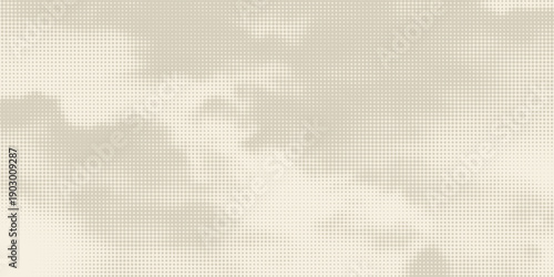 Retro beige halftone paper texture. Vintage craft ecru wallpaper with speckles, flecks, particles. Light cream grunge grain overlay background. Dirty dotted and specked canvas backdrop. Vector
