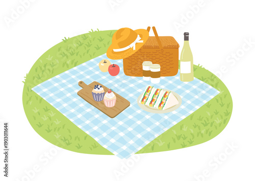ピクニック　イラスト