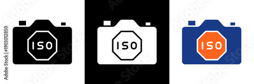Iso Icon Set Glyph Vector Illustration