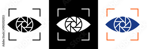 Aperture Icon Set Glyph Vector Illustration