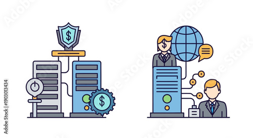 Business Data Security and Global Network Server Technology