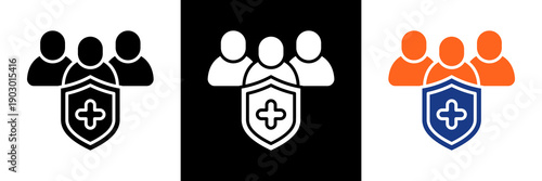 Public Health Icon Set Glyph Vector Illustration