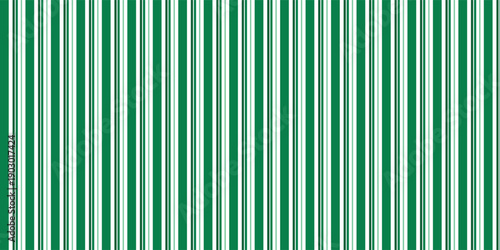 Vintage green candy cane stripes Christmas holiday Vector Pattern. Retro french horizontal ticking stripes green white seamless pattern.