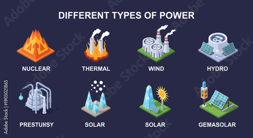Various Energy Sources and Power Generation Methods.