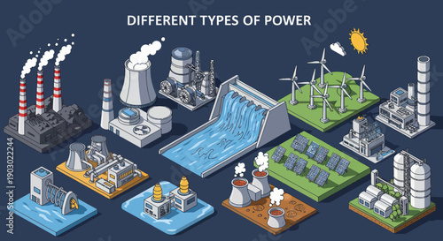 Various Power Generation Methods and Sources.