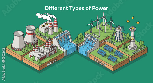 Different Types of Power Generation Methods.