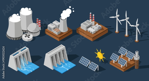 Various Energy Generation Facilities and Equipment.