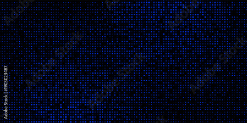 Led screen light background texture with pixel pattern. Digital tv display wall panel in blue, pink and purple gradient. Abstract bright television videowall grid vector design template with circle