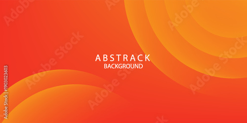 Minimal geometric background. Orange elements with fluid gradient. Dynamic shapes composition. Eps10 vector