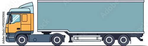 Illustration of a large semi-truck trailer, representing the transportation and logistics industry