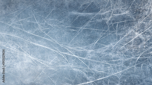 Close up of scratched ice surface texture background